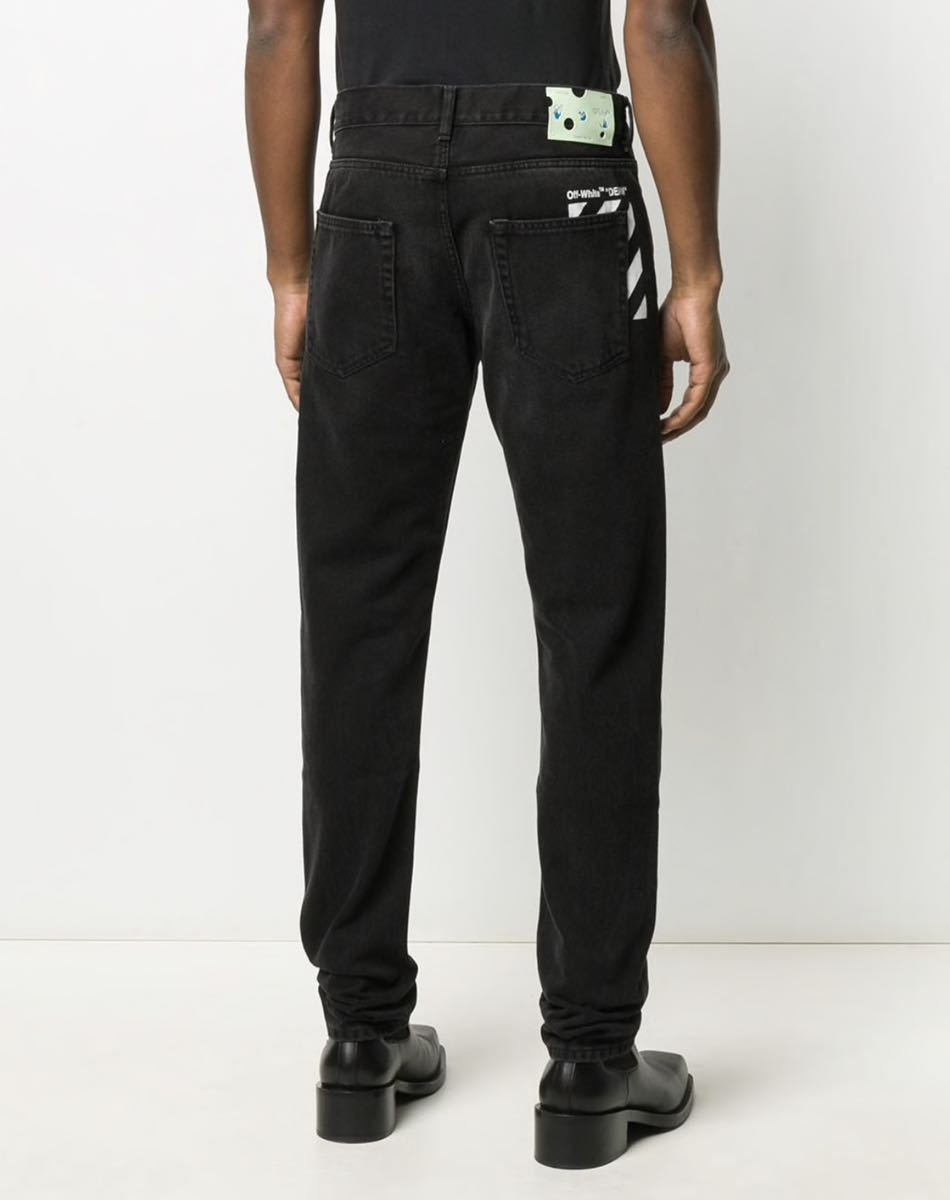 off-white ブラック デニムsize 34 slim jeans black オフホワイト www