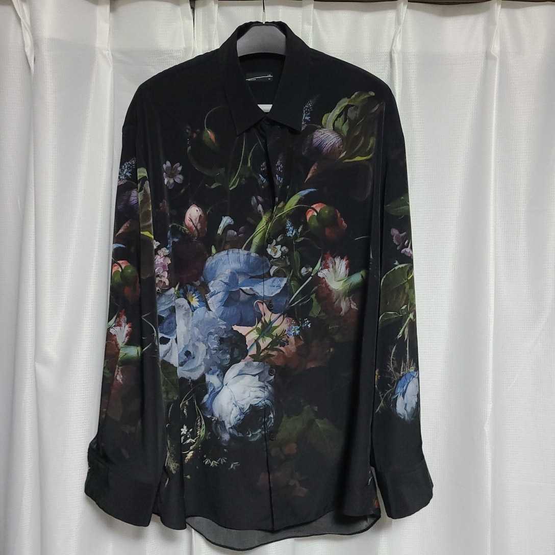 WEB限定デザイン 新品 LAD MUSICIAN 21ss 花柄ビックシャツ BLACK 44