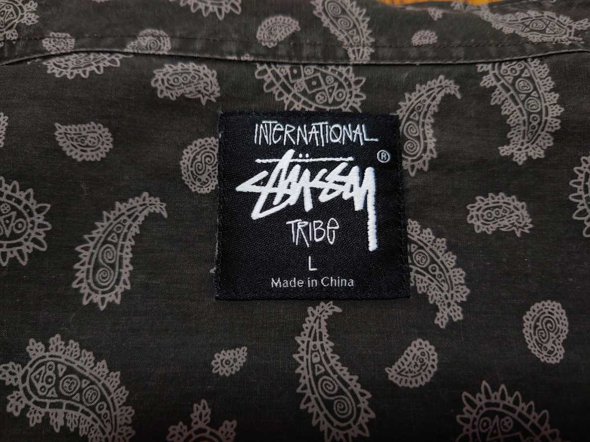 送料無料 STUSSY L　ペイズリー　長袖シャツ　ステューシー TRIBE USED ／ One Direction Justin Bieber Rihanna Ariana Grande_画像2