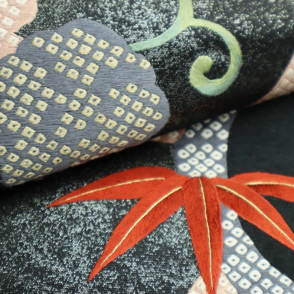オシャレな【モード帯】 【総・蘇州刺繍】 大人のモダンスタイルに