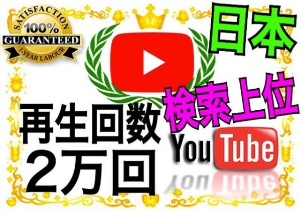 驚きの値段】 YouTube再生回数日本の21000回数 APIファイル保証不可 