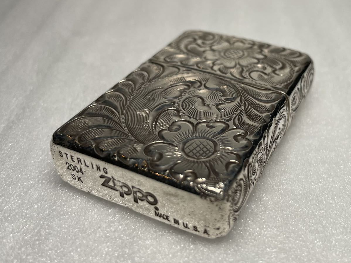 Yahoo!オークション - Zippo ジッポー SK silver king シルバ...