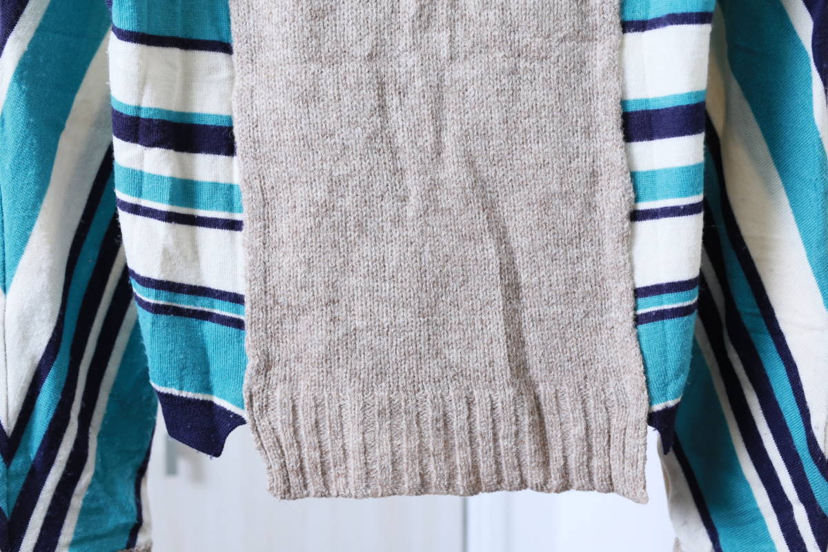 *MIHARA YASUHIRO Mihara Yasuhiro unusual material do King knitted cardigan old clothes used man men's used clothes free outer garment tops border 