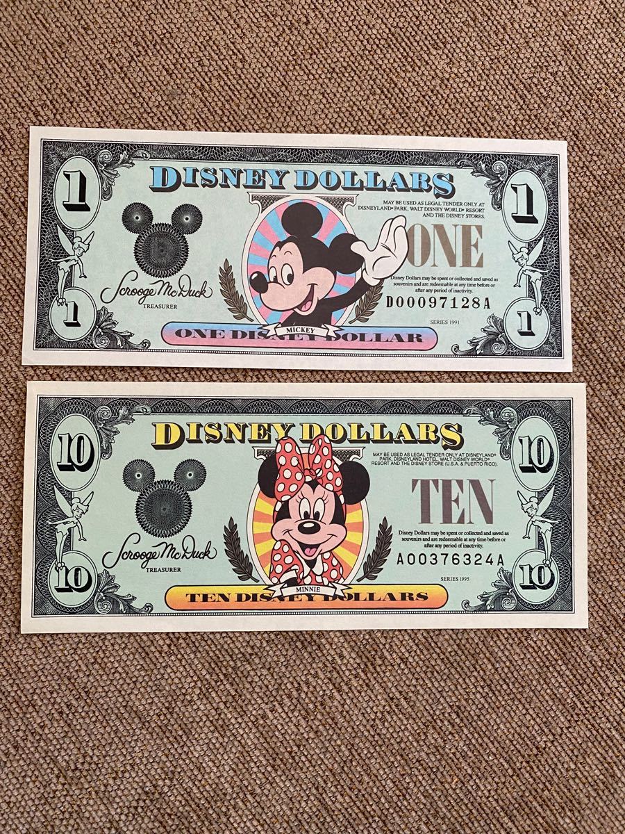 人気沸騰】 ディズニー50th ディズニーダラー 10ドル 5ドル 1ドル