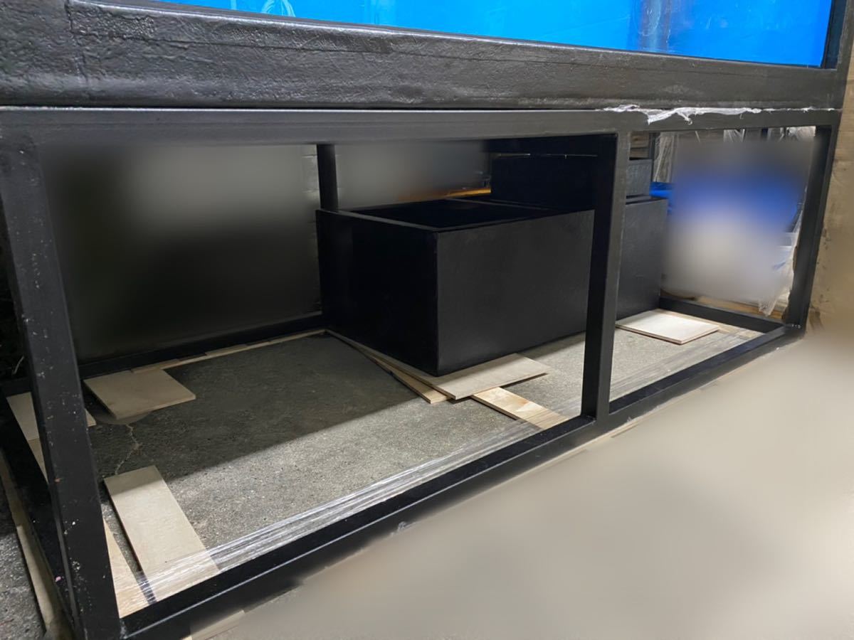 FRP製 大型水槽 2400/1200/800 新品未使用品 水槽台 濾過層セット東京 1000円スタート 発送のみ(引き取り不可)