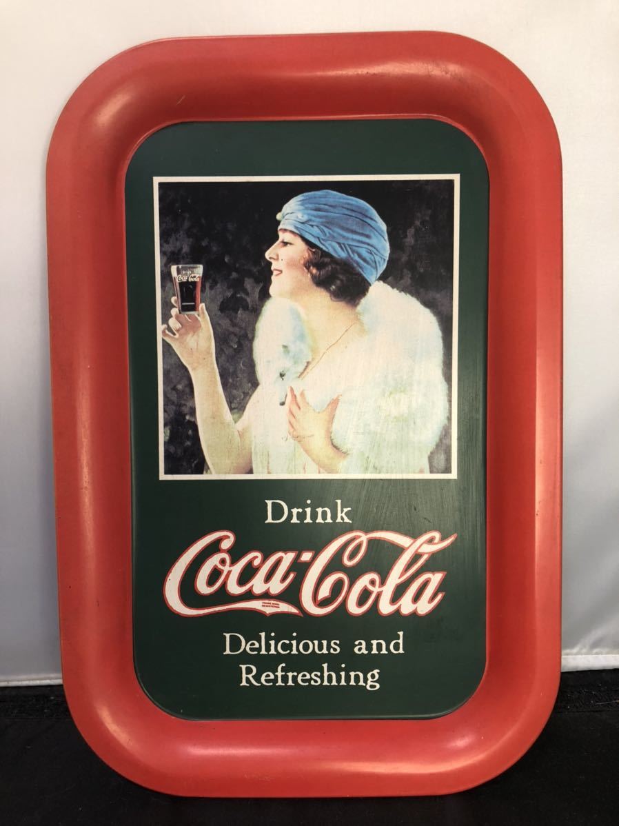 Coca-Cola コカ・コーラ コカコーラ ドリンクコーラ 盆 ブリキ ブリキ看板 ビンテージ レトロ 昭和レトロ アメリカン雑貨 アンティーク