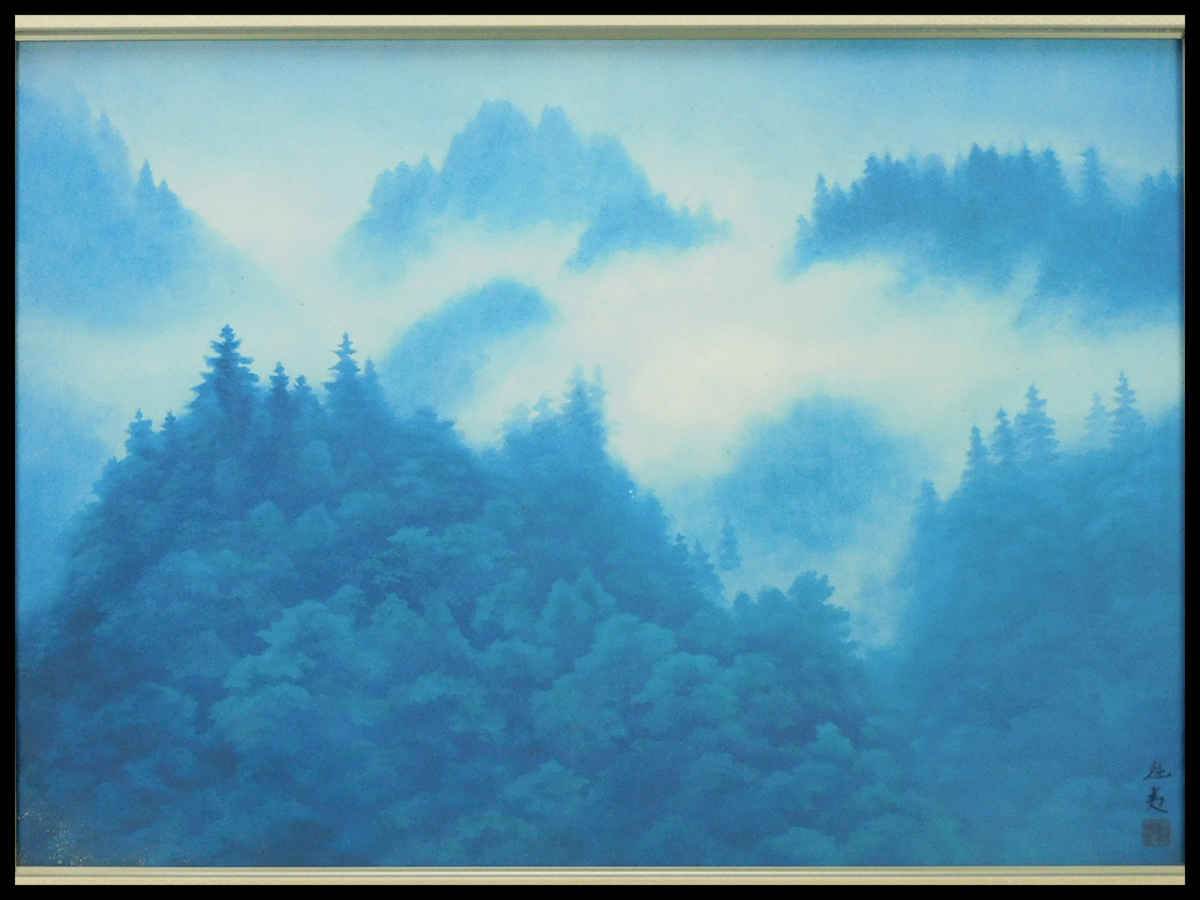 Yahoo!オークション - 東山魁夷 朝雲 複製絵画(工芸)岩絵具方式 Yahoo!オークション - 東山魁夷 朝雲 複製絵画(工芸)岩絵具方式