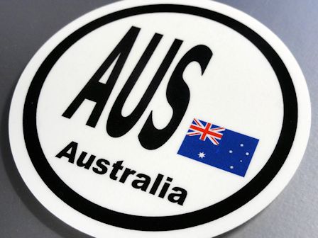 Z0F* vehicle ID Australia national flag sticker 7.5cm size *Australia Flag sticker high endurance water-proof seal car . suitcase .* OC