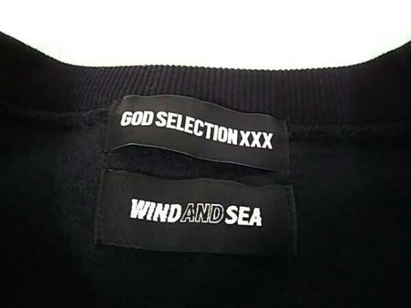 WIND AND SEA × GOD SELECTION XXX ウィンダンシー ゴッドセレクションコラボ モザイクロゴ スウェット 受注分限定  ブラック/XL