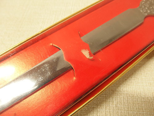 0120208a[me рейс ] Швейцария mata- валторна нож для бумаги /SWITZERLAND/ общая длина 21cm/ земля производство товар / почтовая доставка отправка возможность 
