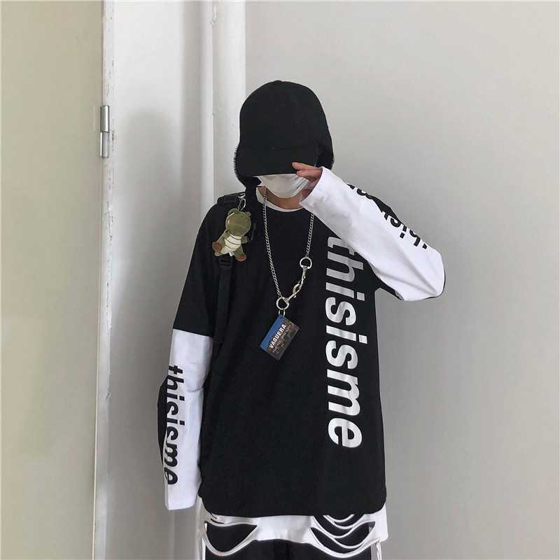 ストア 新品 重ね着風 レイヤード 袖ロゴ 英字 ロングTシャツ 長袖 配色 白黒 美品 DOU DOU レディース 長袖 Tシャツ ニット