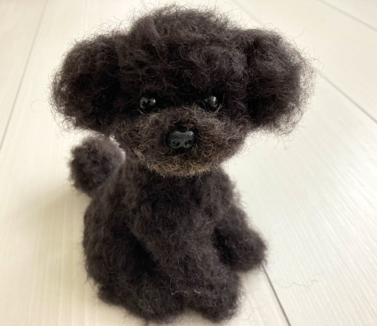 ヤフオク! - 羊毛フェルト ＊トイプードル ＊黒＊犬 ＊黒プードル