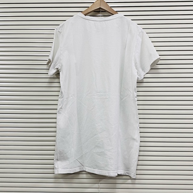 【中古】正規品 BALMAIN PARIS DAMAGED TEE WHITE L / バルマン Tシャツ T-SHIRT ホワイト ダメージ 無地 ESSENTIAL_画像4