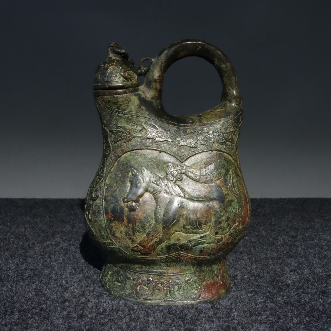 典藏*青銅製*馬頭壺】置物 古賞物 古美術品 中国時代 典藏*青銅製*馬頭壺】置物 古賞物 古美術品 中国時代