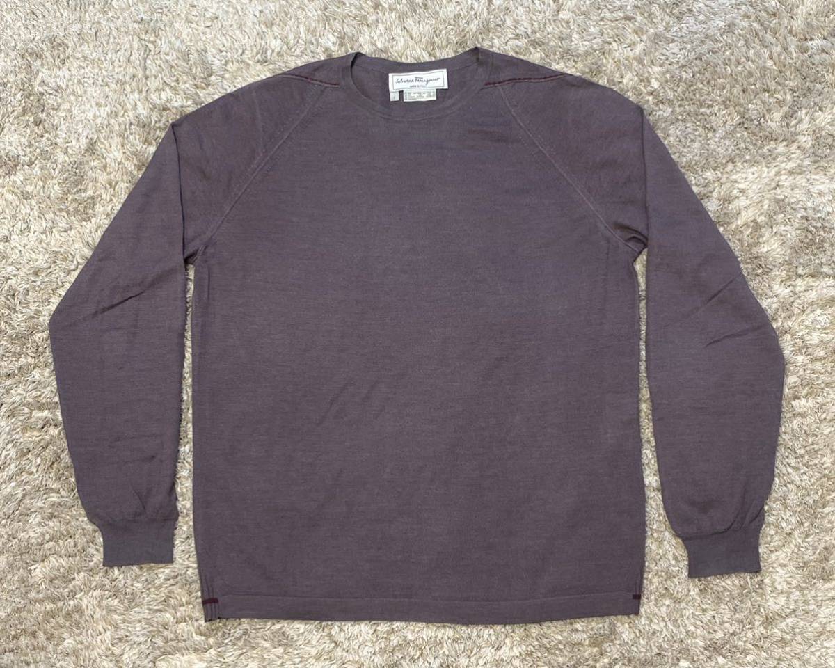 *[ free shipping ]SalvatoreFerragamo Salvatore Ferragamo men's long sleeve sweater size L *[No.334]