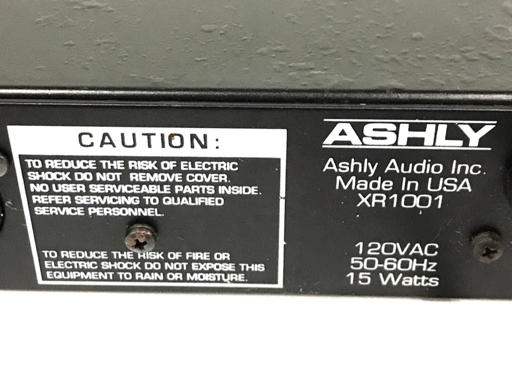 ASHLY XR1001 チャンネルデバイダー アシュリー クロスオーバー ASHLY XR1001 チャンネルデバイダー アシュリー クロスオーバー