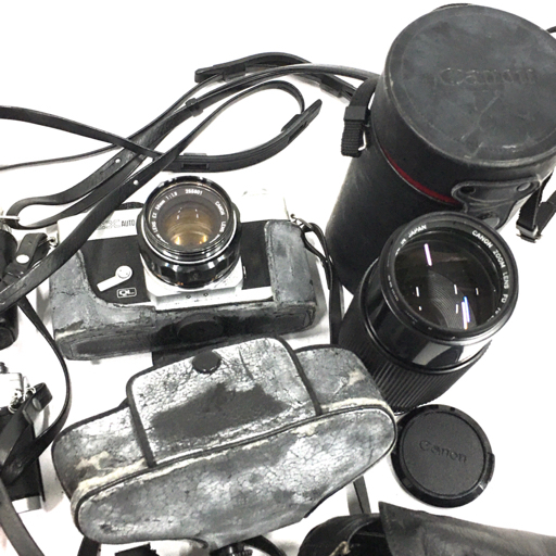 1円 CANON A-1 FTb FX AV-1 含む フィルムカメラ レンズ まとめ セット_画像3