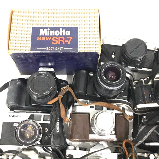 1円 CANON A-1 AE-1 Nikon FM10 mamiya MSX500 含む カメラ レンズ まとめ セット組_画像2