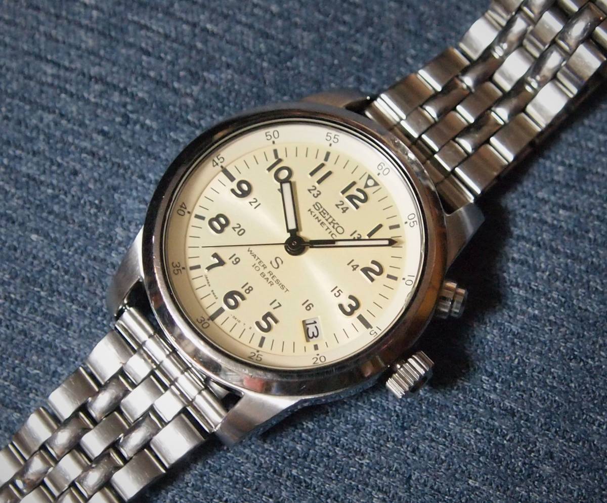送料無料 SEIKO セイコー 2次電池交換済 SUS サス KINETIC 送料無料 SEIKO セイコー 2次電池交換済 SUS サス KINETIC