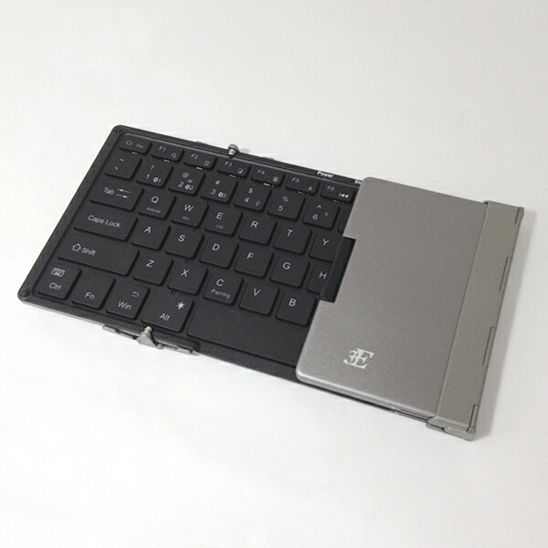 【美品】【中古】3E スリーイー Dual 折りたたみ キーボード 3E-BKY9-BK Bluetooth ブラック_画像1