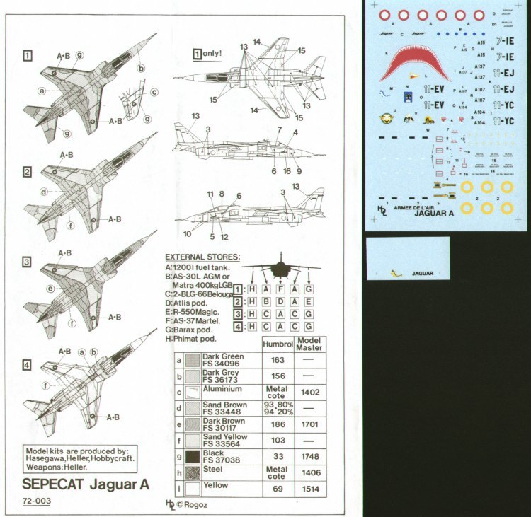 1/72　Hi Decal ハイデカール　HD72003 Sepecat Jaguar A_画像3