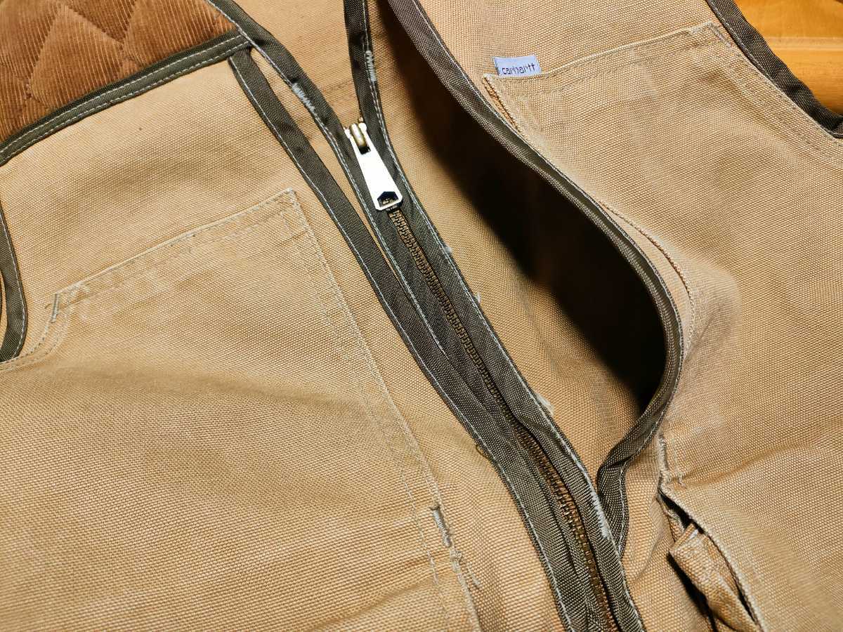 レアサイズ 美品!☆80's Carhartt ブラウンダック ハンティングベスト