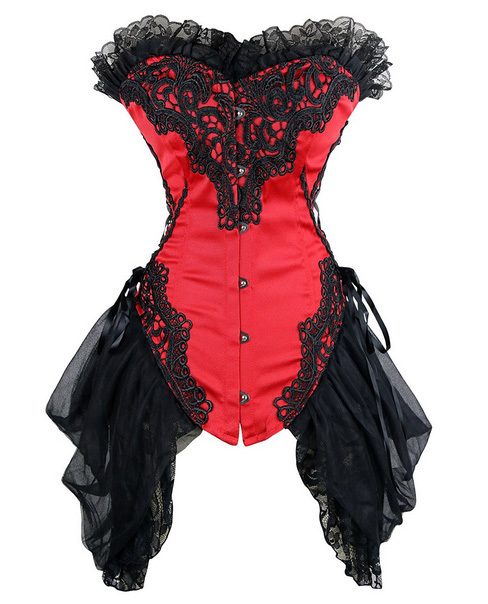  последний sexy корсет S размер красный x черный 1 новый товар гонки оборка party костюмированная игра пар punk средний . платье платье 