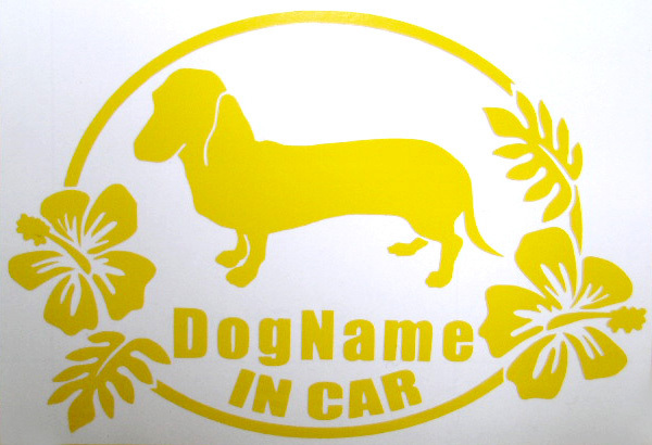 犬 ワンちゃん DOG IN CAR ドーベルマン カーステッカー名入各色_画像3