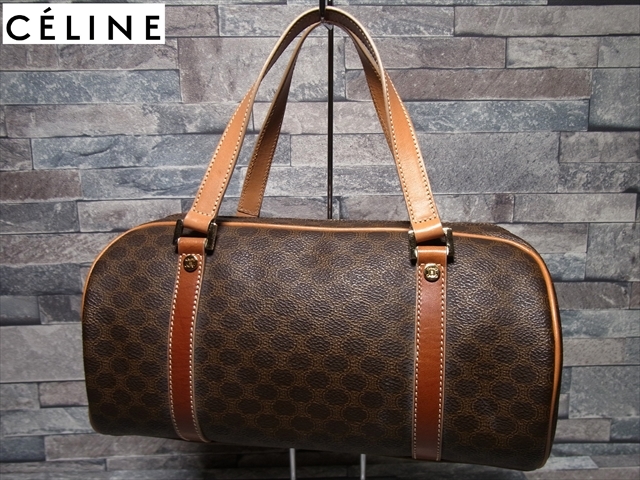 CELINE セリーヌ マカダム ミニボストン ハンドバッグ トリオンフ