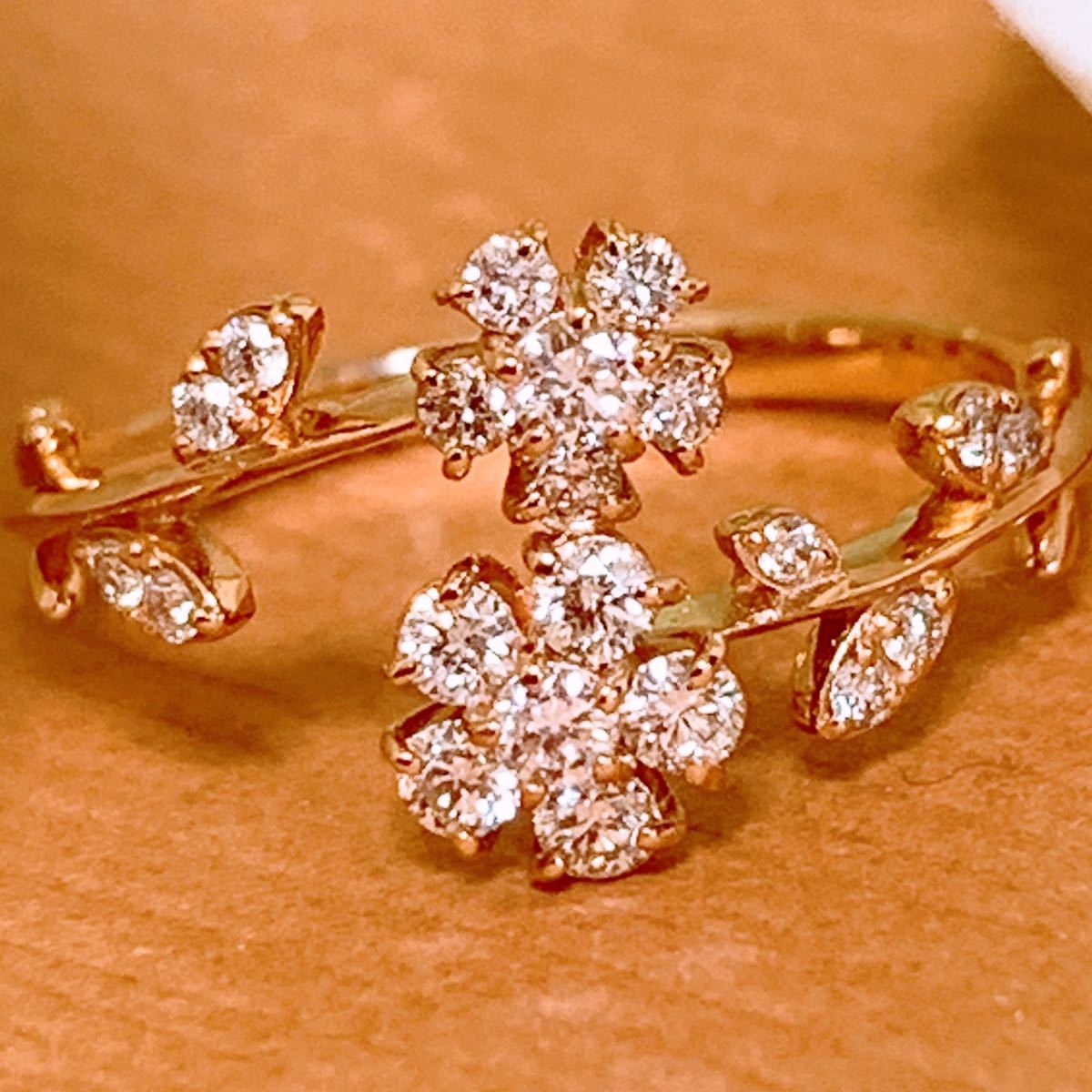 美品 クラシカル D0.40CT k18 ダイヤモンドリング k18ダイヤリング