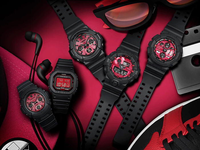 1円×3本 希少配色/レアカラーG-shock Gショック 美しすぎるレッド 逆