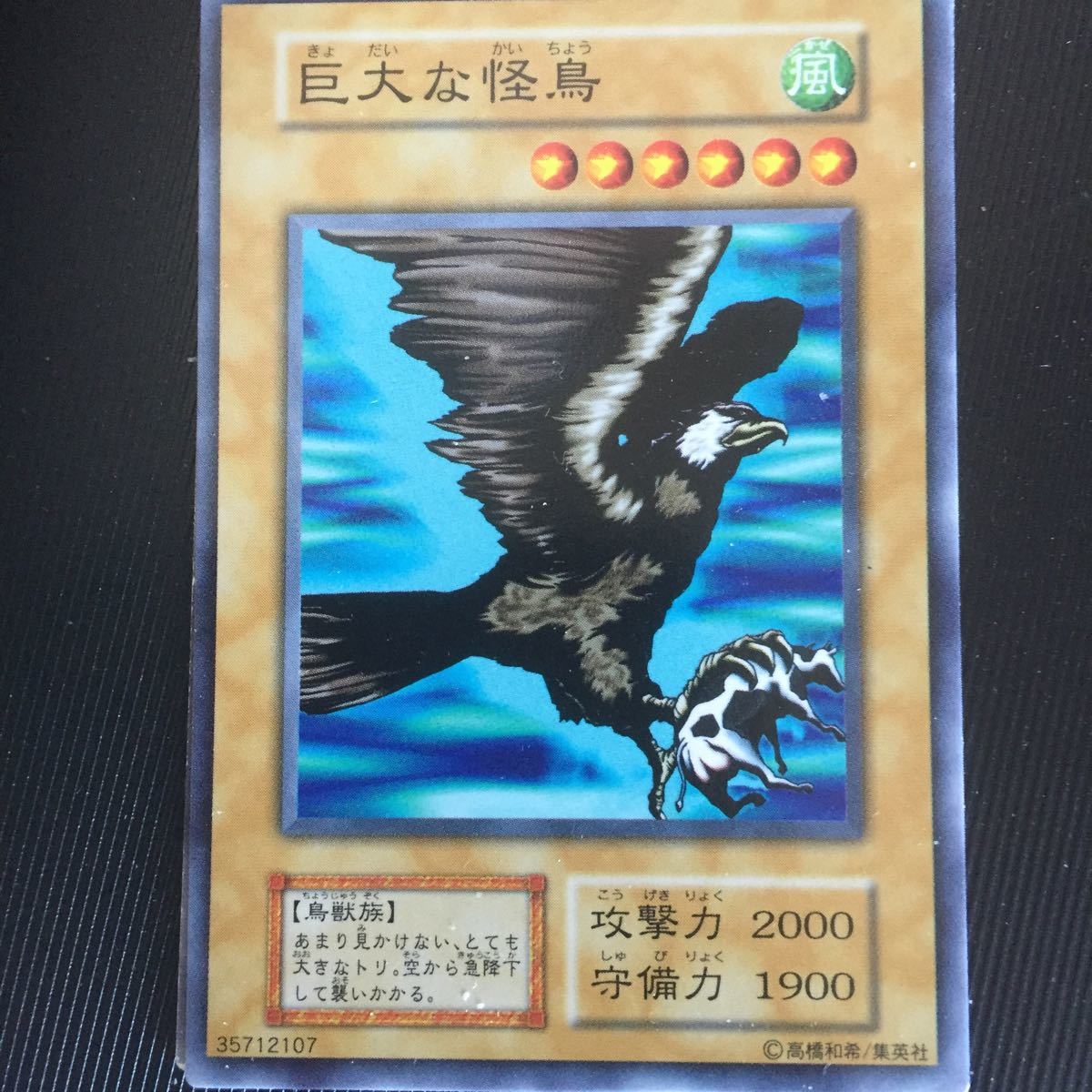 (118)遊戯王 カード 巨大な怪鳥_画像1