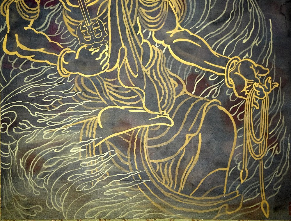 純正新作 【掛け軸】 杉本哲郎 「不動明王」 真作 真筆保証 東大寺展覧会出品作 絹本 金泥使用 二重箱 山元春挙師事 印度国立中央大学教授 純正新作 【掛け軸】 杉本哲郎 「不動明王」 真作 真筆保証 東大寺展覧会出品作 絹本 金泥使用 二重箱 山元春挙師事 印度国立中央大学教授