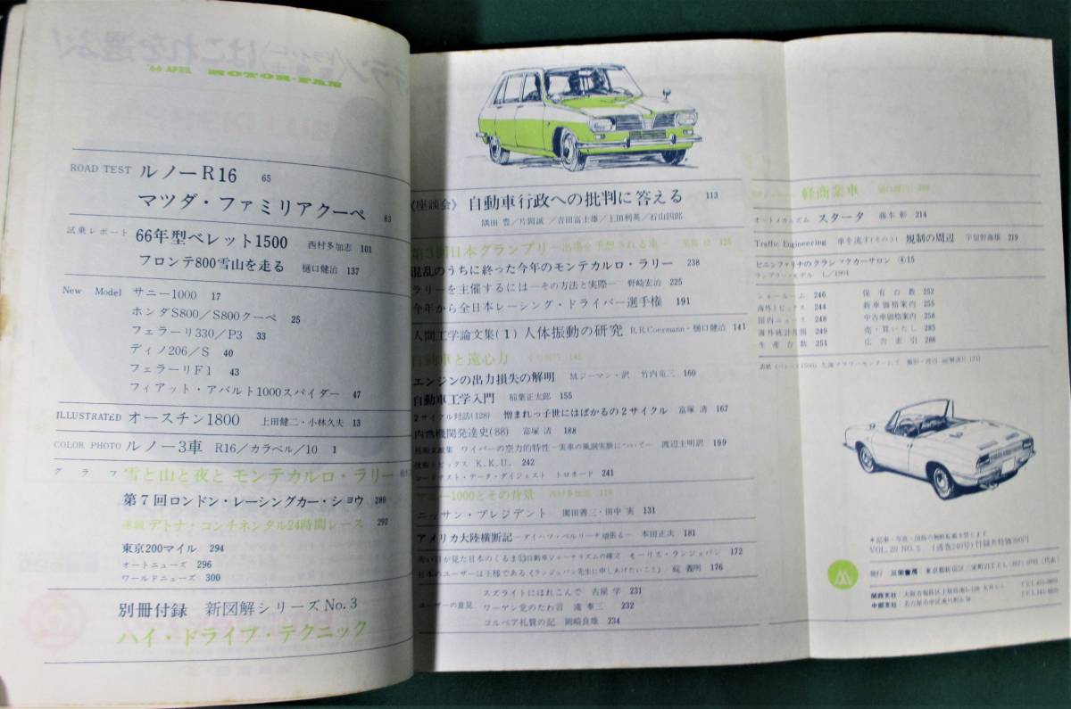 【別冊付録なし】モーターファン 1966年 04月　Vol.20 No.5 三栄書房 MOTOR-FAN ’66●1011_画像7