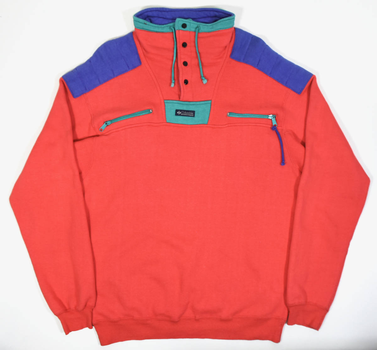 1980s COLUMBIA Sweat shirt L Multicolor ヴィンテージコロンビア スウェットシャツ プルオーバー マルチカラー アウトドア