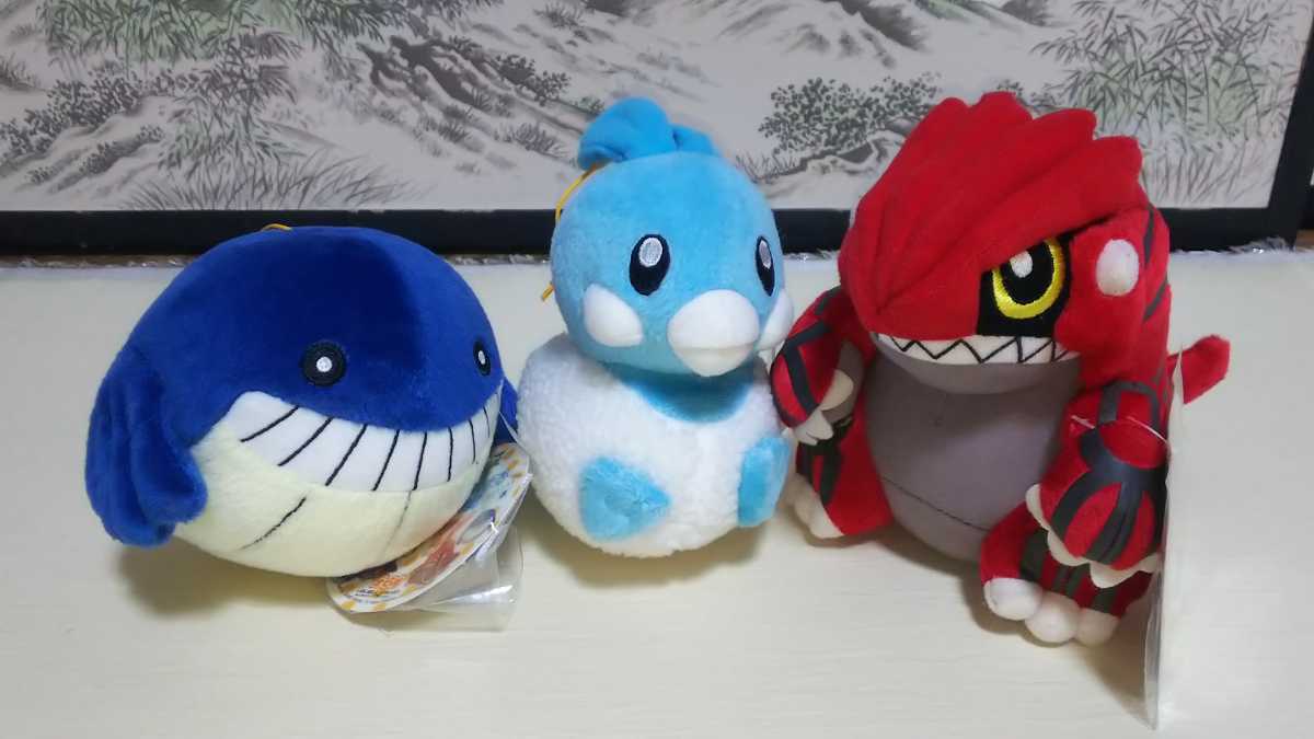 ポケットモンスターアドバンスジェネレーション コロッとまんまるぬいぐるみ グラードン ホエルコ チルタリス ポケットモンスター 売買されたオークション情報 Yahooの商品情報をアーカイブ公開 オークファン Aucfan Com