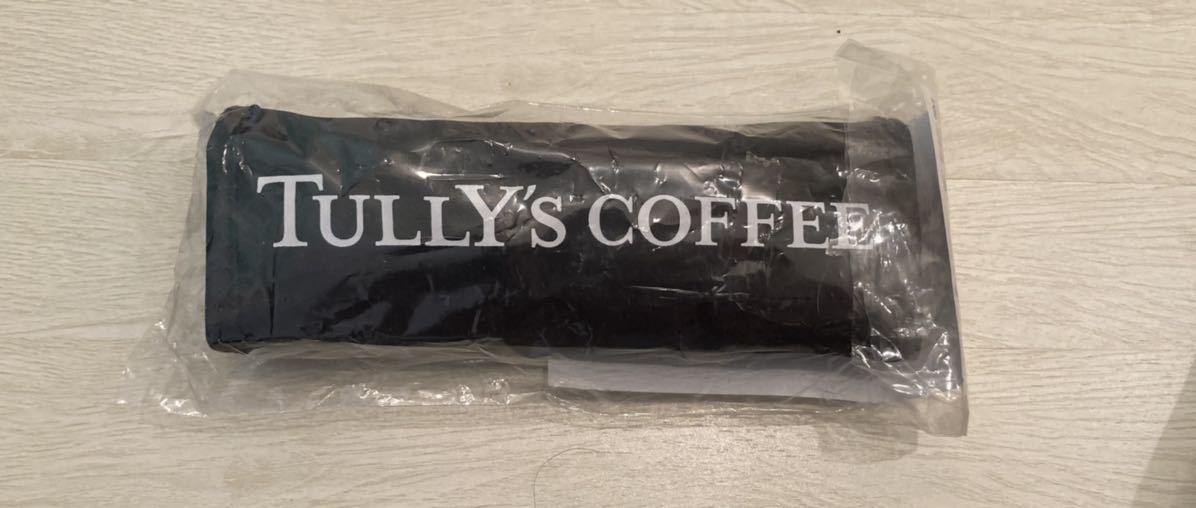 TULLY'S タリーズ エコバッグ ブラック タリーズコーヒー タリーズ ブラック ポケット付