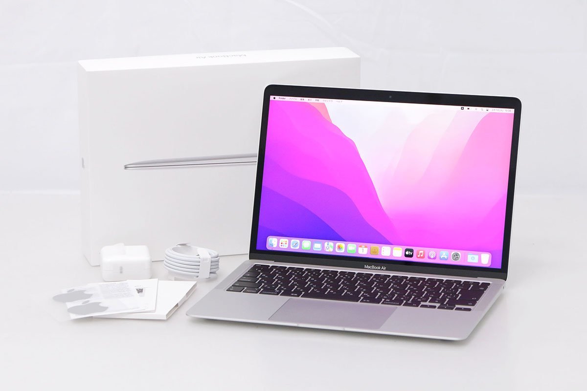 流行に 極美品|Apple MacBook Air MGN93J/A 13.3型 M1チップ メモリ アウトレット価格セール M1 Air 【美品】MacBook SSD メモリ8GB 256GB ノートPC
