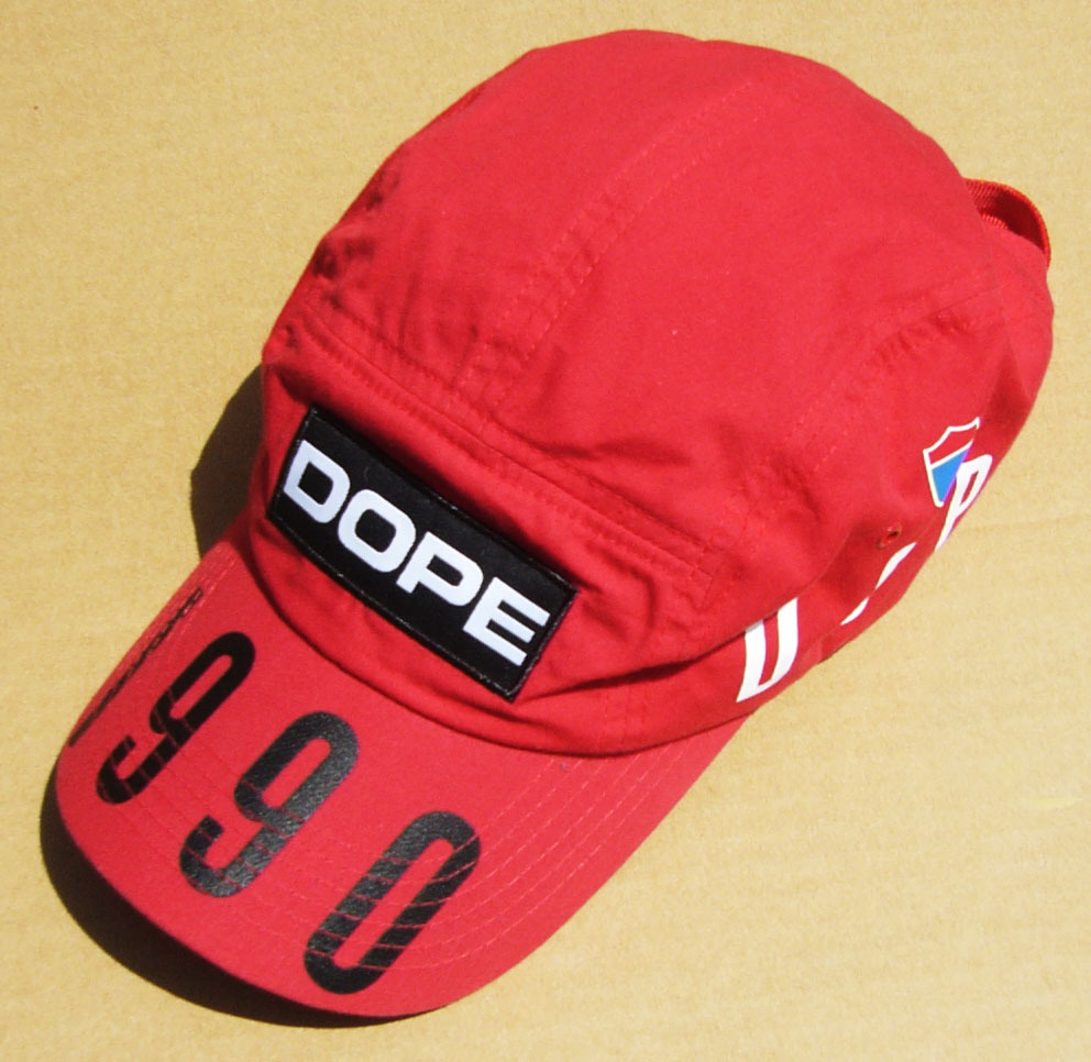 即決■DOPE■ガチャガチャレッドcap■古着_画像4