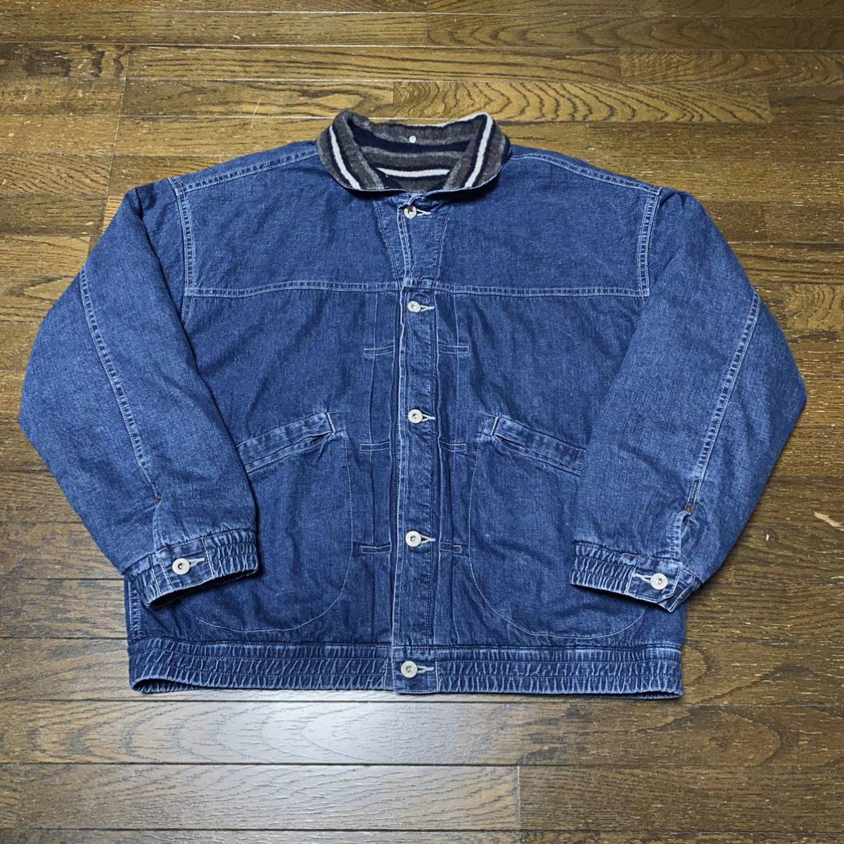 西浦 着用 美品 21AW TENDERLOIN DENIM BLANKET HOODED JKT WASH