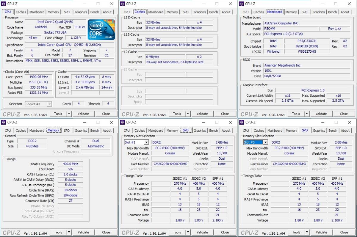 [LGA775] ASUS P5K-VM + Core2 Quad 9450 + 4GB(2GBx2) + CPUクーラー [アスース]_画像6