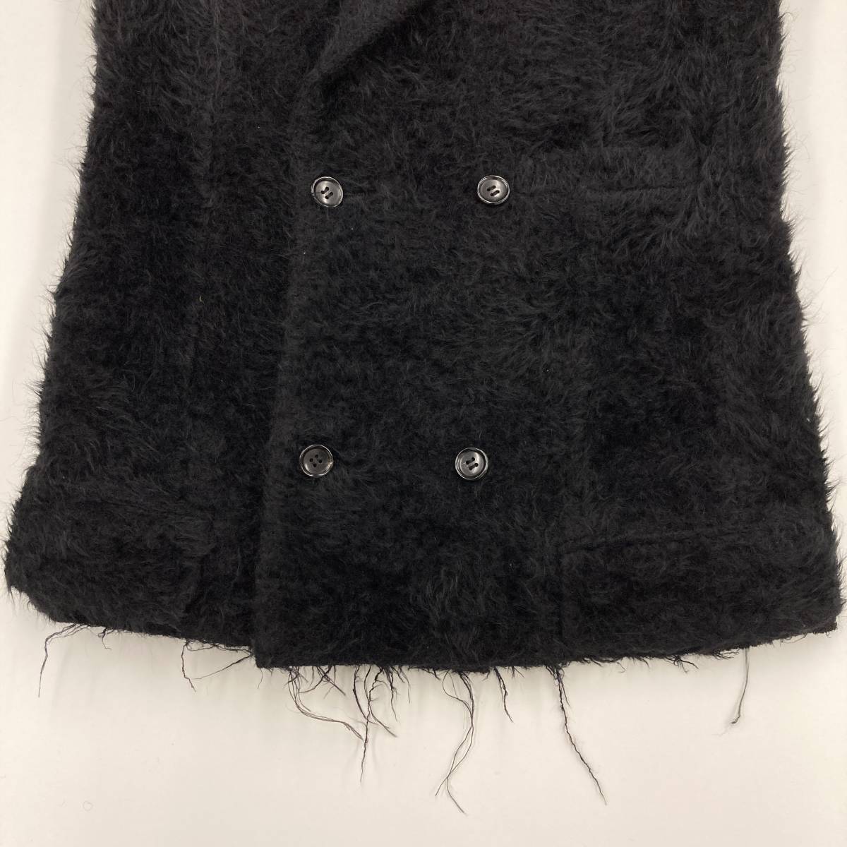 COMME des GARCONS HOMME PLUS ウール シャギー ベスト ジレ ブラック 黒 XSサイズ コムデギャルソンオムプリュス ダブル archive 2010076 期間限定お得なセット COMME des ジレ ベスト ダブル GARCONS ベスト