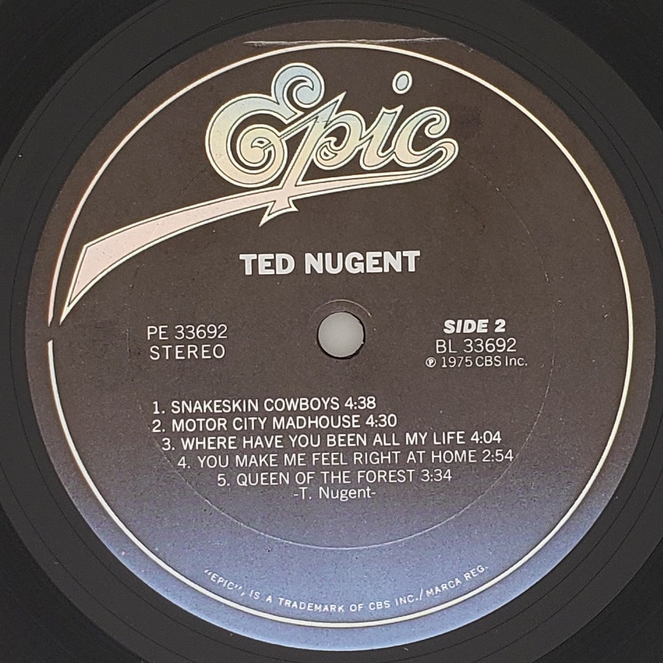 良盤屋 P-2630◆LP◆US 輸入盤 Rock　テッド・ニュージェント　Ted Nugent Ted Nugent 1979　　まとめて送料480_画像7