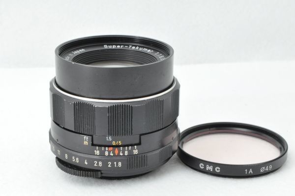 黄変なし ◆後期型 Super Takumar スーパータクマー 55mm F1.8 pentax ペンタックス M42スクリューマウント 単焦点 オールドレンズ #1012_画像1