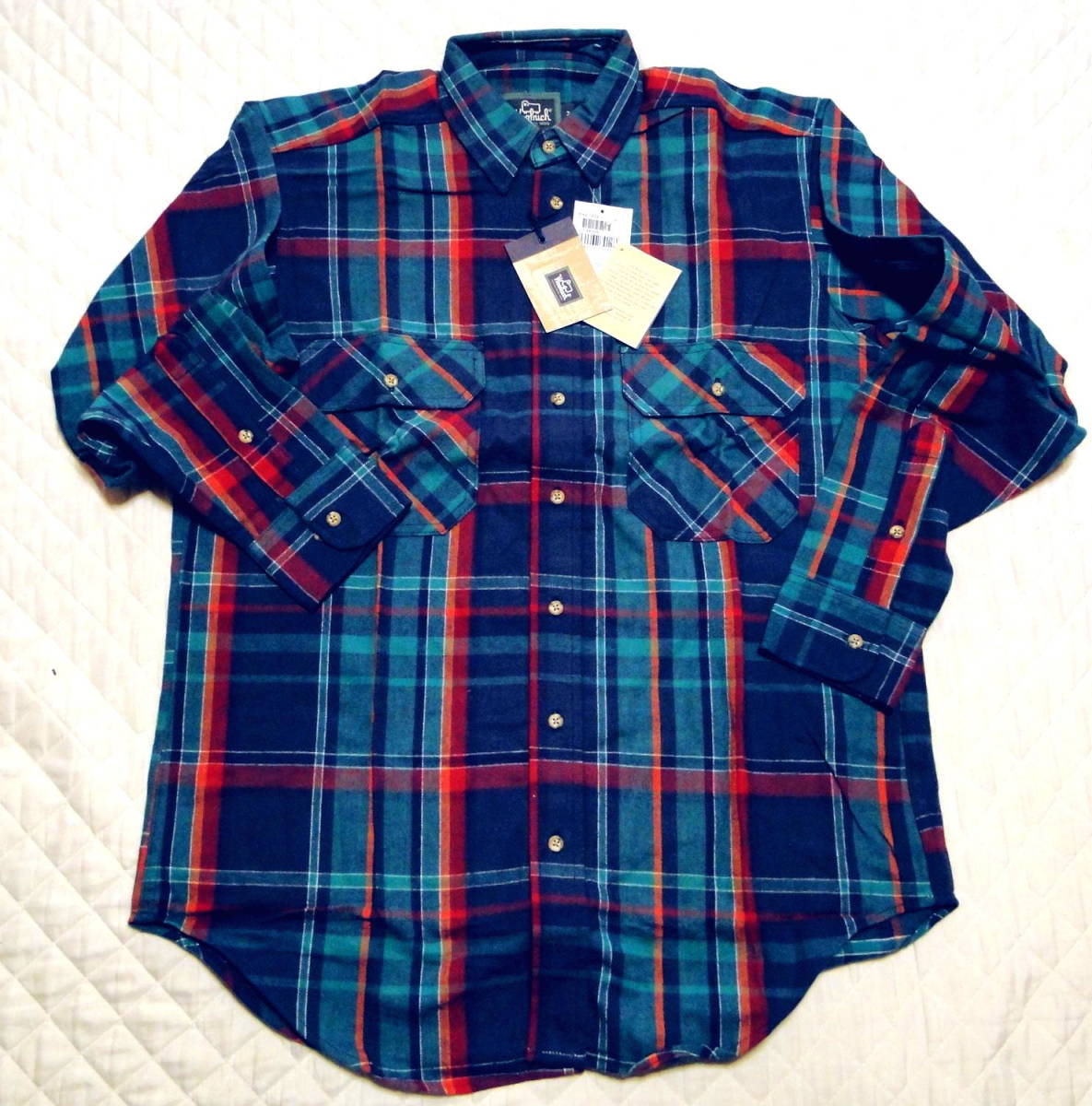 80's ウール リッチ Woolrich スーパーフランネルシャツ Made in U.S.A, Flannel Shirt デッドストック 送料込_画像4