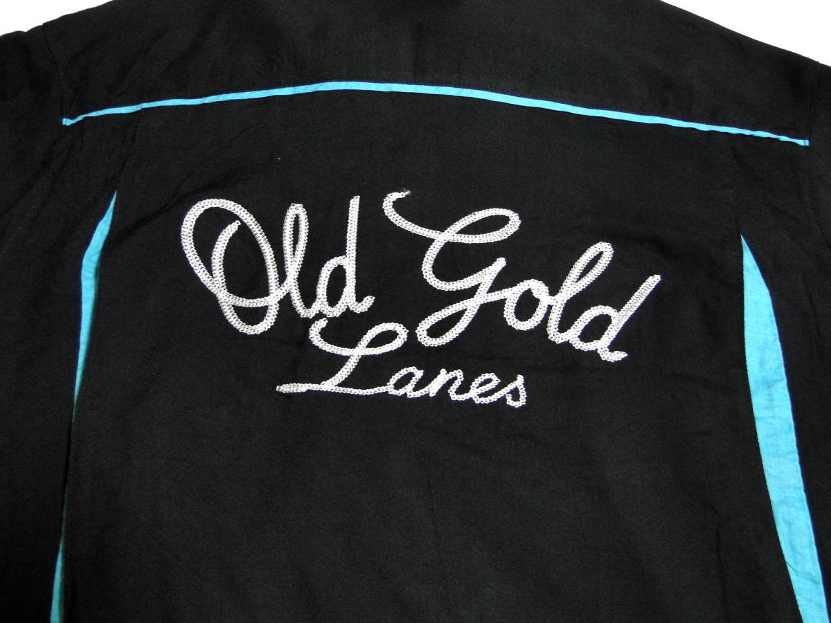 90's Old Gold ボーリングシャツ Made in U.S.A. Gabardine Bowling Shirt デッドストック・送料込