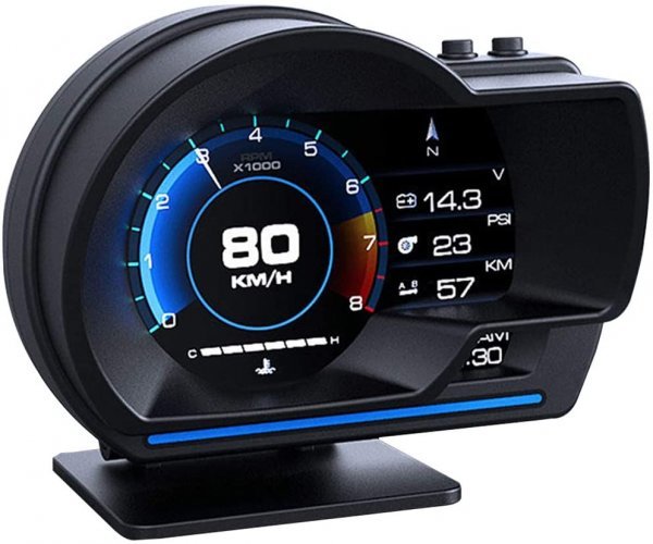 P6 ヘッドアップディスプレイ ACECAR OBD2+GPSモード スピードメーター