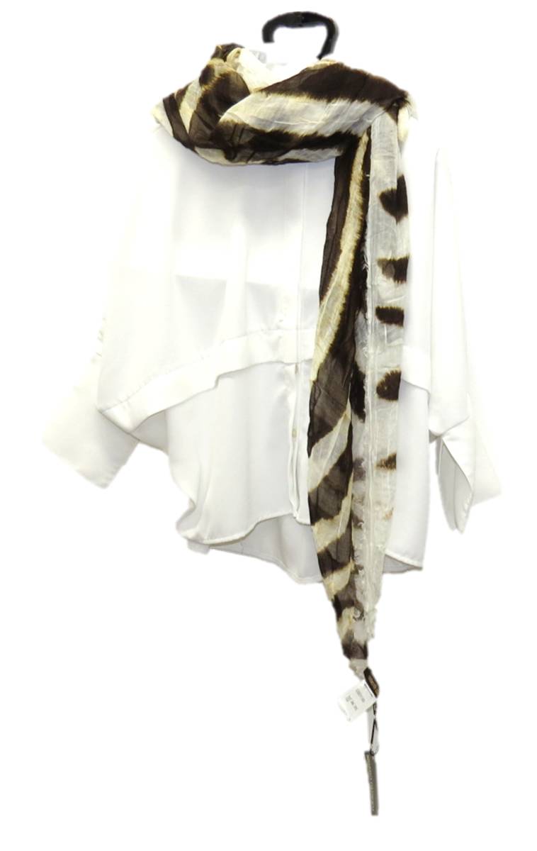 274 новый товар [Roberto Cavalliro ремень kavali] Италия производства животное рисунок белый & Brown палантин шарф весна предмет смешанные товары Europe 