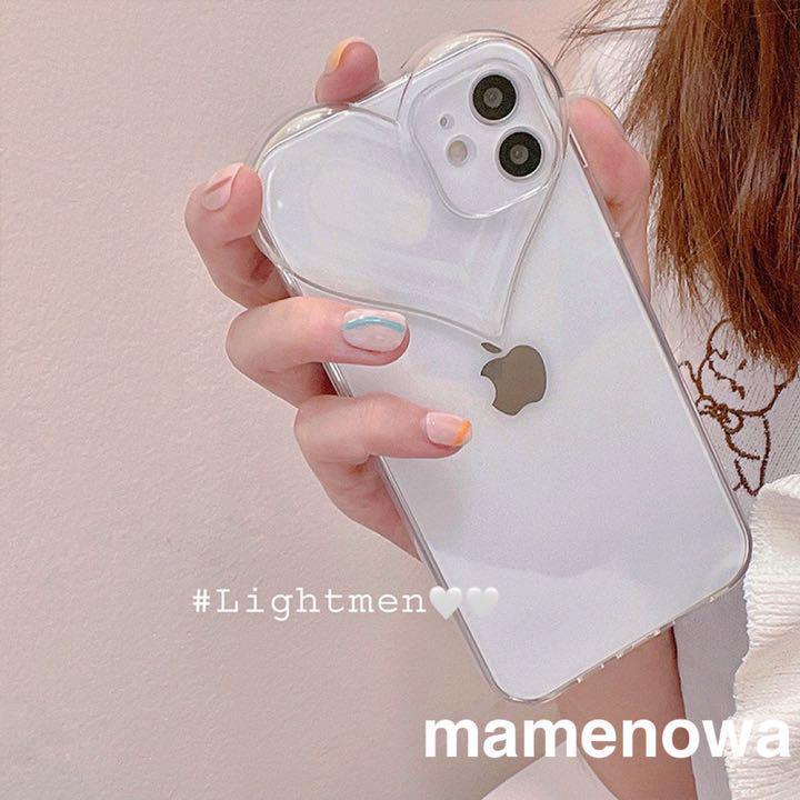 Paypayフリマ 韓国 Iphone12promaxケース スマホケース ハート 透明 可愛い