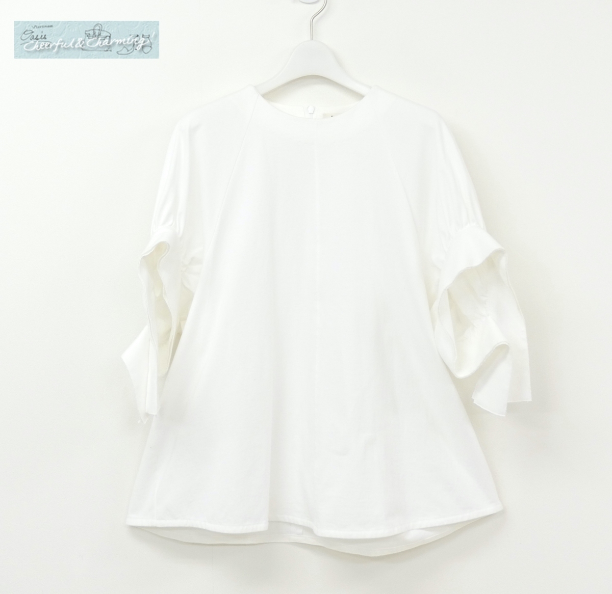ヤフオク! - BLAMINK ブラミンク コットンクルーネックパフスリー...